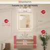 Keonjinn 24 x 32 Inch Black LED Bathroom Mirror with