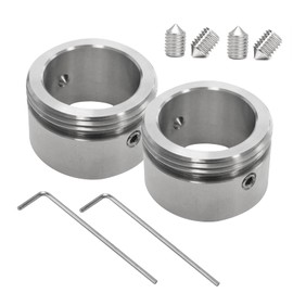 Editbar 2 Pieces (20-23mm) to M30×1.5 Stainless Steel Thermostat Adapter with 2 Wrenches & 4 Screws - Radiator Valve Adapter Compatible with Danfoss RA M30 × 1.5