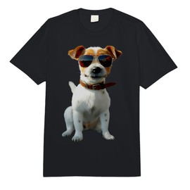 Jack Russell Terrier Dog with Sunglasses Cute Jack Russells Comfort Colors Adult Heavyweight T-Shirt