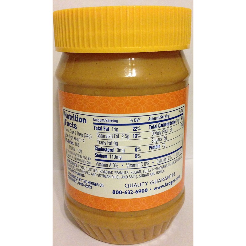 Roasted Peanuts and Honey Crunchy Peanut Butter, 1 LB Each