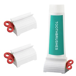 3 Pcs Toothpaste Squeezer Toothpaste Dispenser Rolling Tube Toothpaste Toothpaste Tube Squeezer Toothpaste Squeezer Rollers Squeezer Seat Holder Rolling Tube Tube Toothpaste Squeezer Toothpaste Roller (Red)