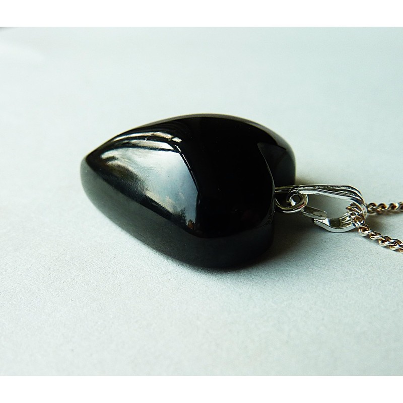 Whitby Jet Love Heart Pendant