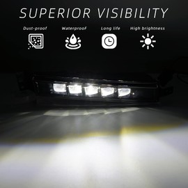 LED Fog Lights Compatible with 2016 2017 Honda Accord Sedan Front Bumper Fog Lamps with Switch and Wiring Harness- Clear Lens