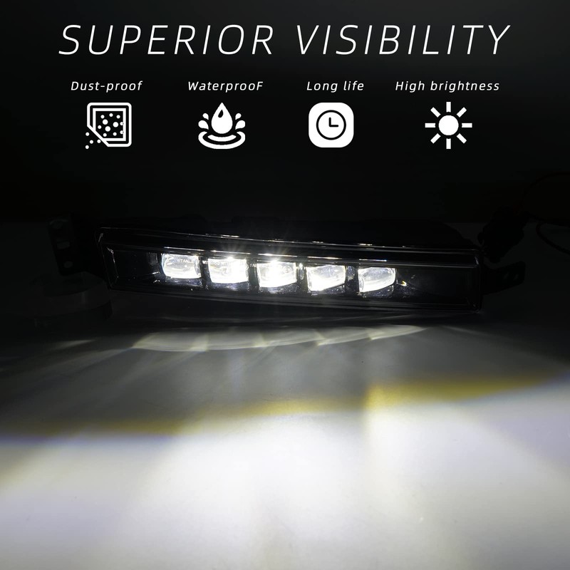 LED Fog Lights Compatible with 2016 2017 Honda Accord Sedan