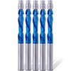 5 Pcs Compression Cut Spiral Flush Trim Router Bit, 1/4"