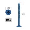 1/4" x 2-3/4" Concrete Screws, 50 PCS Blue Flat Head