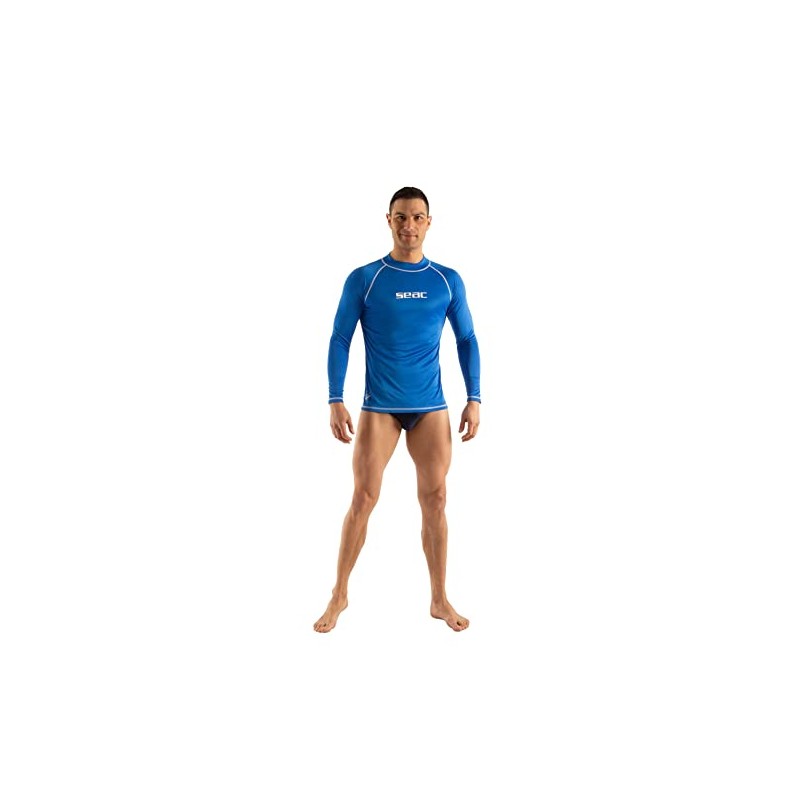 SEAC Men's T-Sun Long Rash Guard for Swimming, Surfing, Diving,