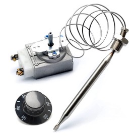 1175 Thermostat RX-1-36, 60125401 Thermostat for Fryer 1/4" Mpt Stuff Box Compatible with Pitco 60125401 fit for Royal Range 3113, Deep Fryer Thermostat 200-400F