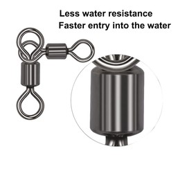 QHDJIANHUI 3 Way Swivel Fishing Three Way Crossline Swivels Saltwater Freshwater (3x4-55LB-50pcs)
