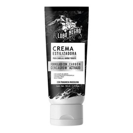 Crema estilizadora Lobo Negro cabello barba y bigote carbón activado 150 ml