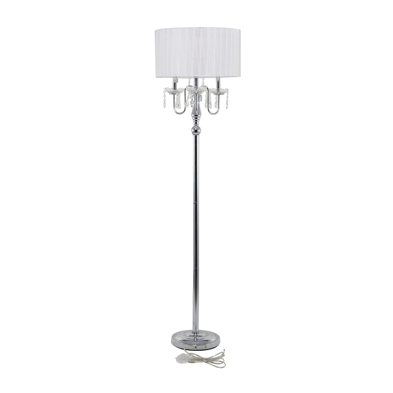 Deco 79 Metal Floor Lamp with Dangling Crystals, 16" x