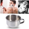 Healvian Durable Stainless Steel Shaving Bowl with Comfortable Handle for