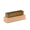 DELARA Wooden Suede Brush with Brass Bristles
