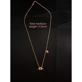 Sanrio Kawaii My Melody Strawberry Planet S925 silver  Necklace Women Girls Gift