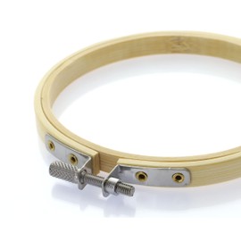 Essentials By Leisure Arts Wood Embroidery Hoop 4" Bamboo - Wooden Hoops for Crafts - Embroidery Hoop Holder Cross Stitch Cross Stitch Hoops and Frames