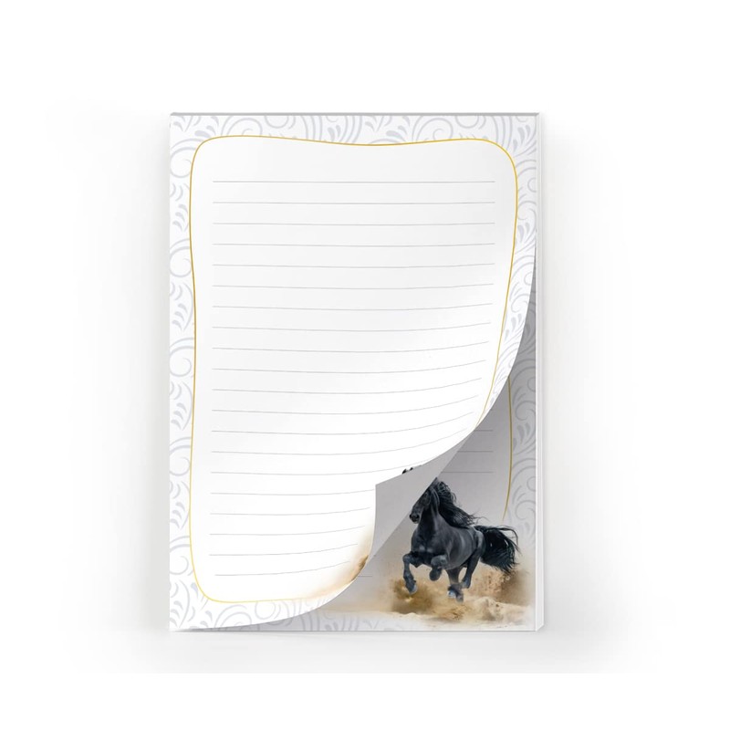 Letter Paper Set A5 with Envelopes Children's Horse Black for