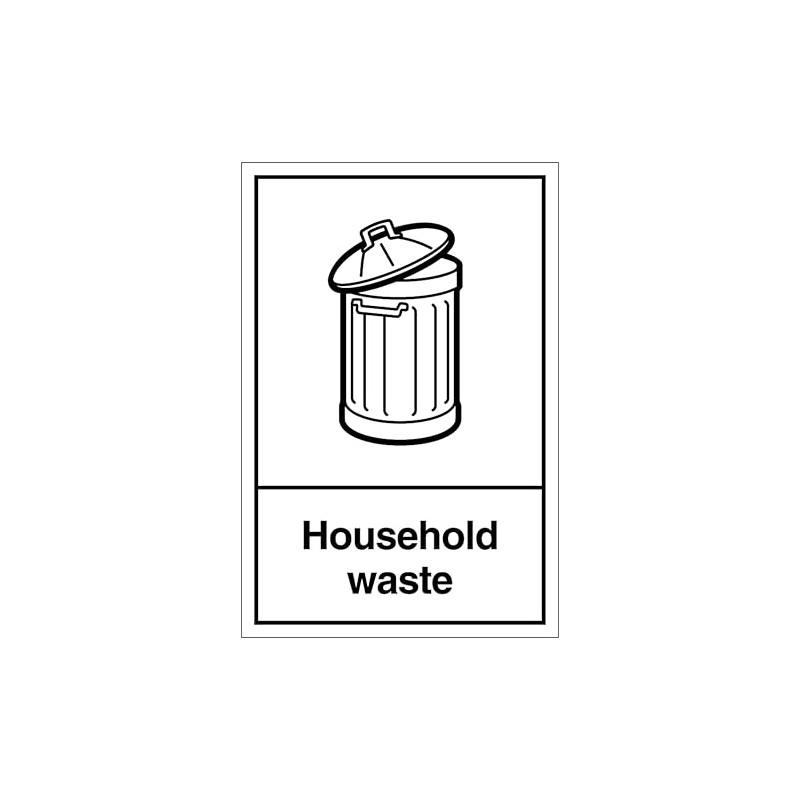 V Safety WRAP - Household Waste Recycling 200 x 300mm