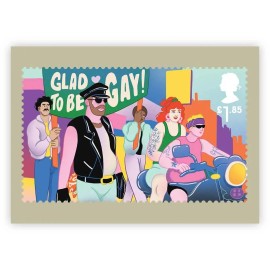 LGTBI PRIDE, CELEBRATING 50 YEARS OF THE UK PRIDE MOVEMENT, ROYAL MAIL POSTCARD