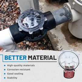 RILDWO 7056 Check Valve Cover with Flapper Assembly for Jandy 7235 7236 7305, Stainless Spring & Anti-Crack Cover Kit - Pre-Assembled Replacement (Fits 7511 7512)