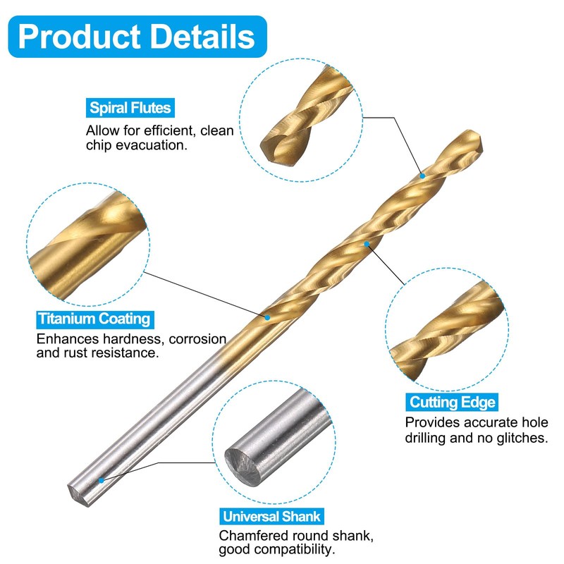 uxcell Tap and Drill Bit Set, 2pcs 10-32 UNF Straight