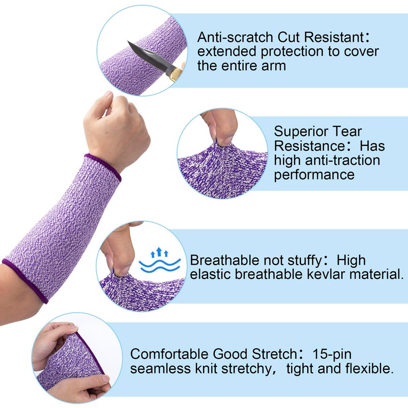 ANCIRS 21cm Cut Resistant Sleeves for Arm Protection, Dog Bite