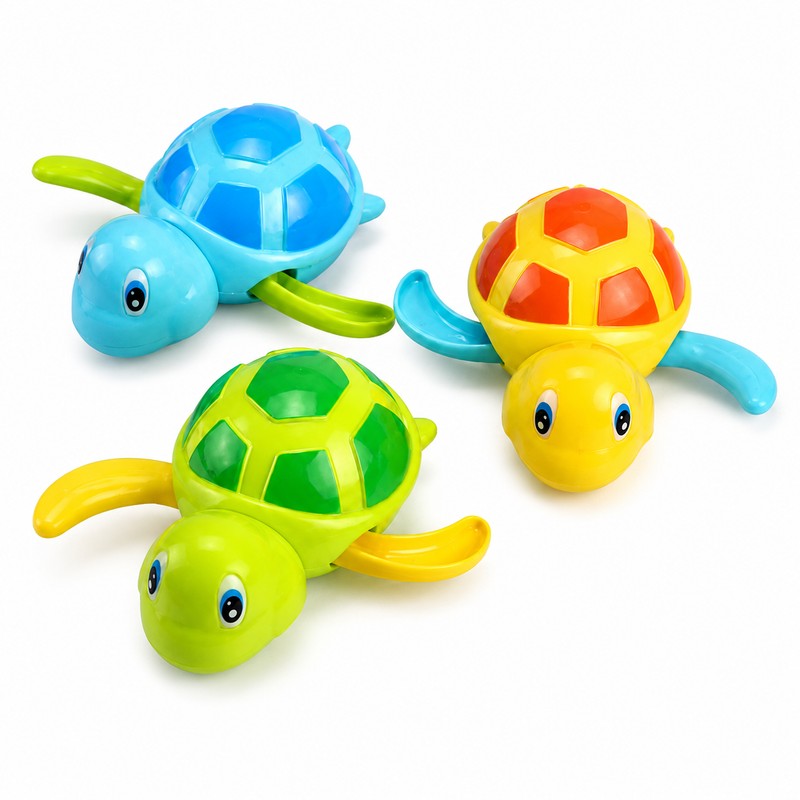 Wind-Up Turtle Bath Toy for Kids – Cute Clockwork Swimming