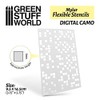 Green Stuff World Mylar Flexible Stencils - Digital Camo
