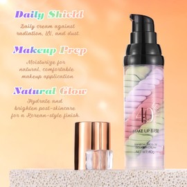 DAGEDA Primer for Face before Makeup, SPF 40 Lightweight Sunscreen Isolation Cream,Color Correcting Skin Tone, Oil Control, Moisturizing Face Primer with Brush