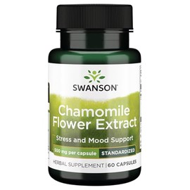 Swanson Chamomile Flower Extract 500 Milligrams Standardized to 1.2% Apigenin 6 mg per Capsule 60 Capsules