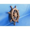 Hampton Nautical Rustic Wood Finish Ship Wheel, 12"