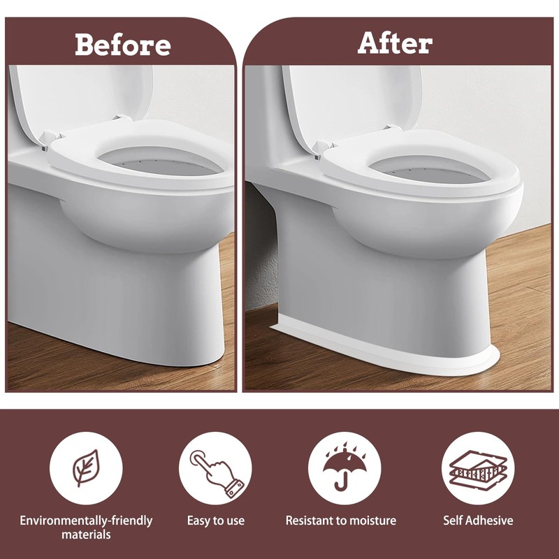 Mokani Caulk Tape Waterproof Self Adhesive, 1 Roll White Caulking