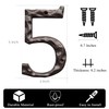 BetLight Cast Iron House Numbers-5 Inch Rustic Address Number- Solid