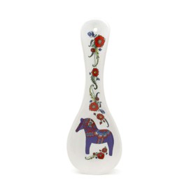 Decorative Ceramic Kitchen Spoon Rest by E.H.G | Swedish Blue Dala Horse