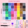 JOLCEEY 52000pcs Nail Art Rhinestones 3mm Bedazzling Kit Flat Back