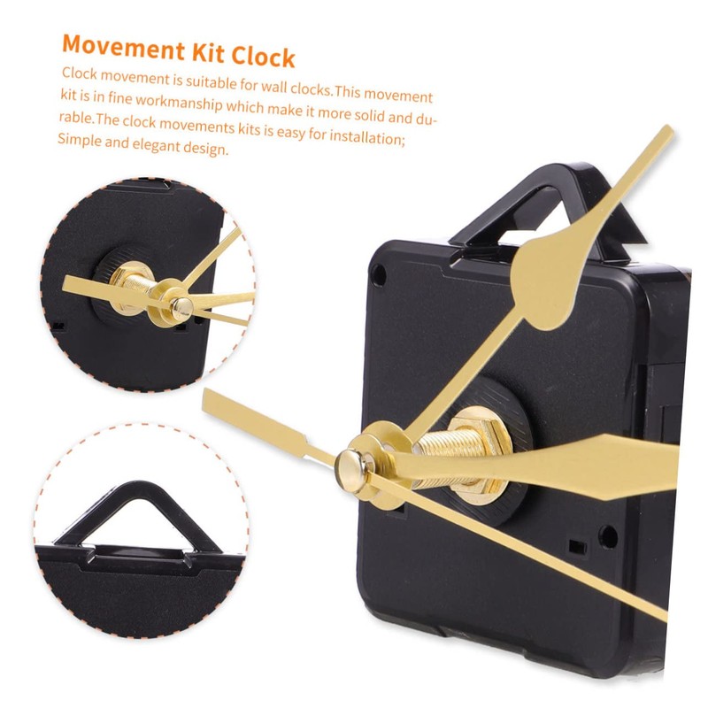 SHINEOFI 3pcs DIY Clock Movement Mechanism with Elegant Hands Silent