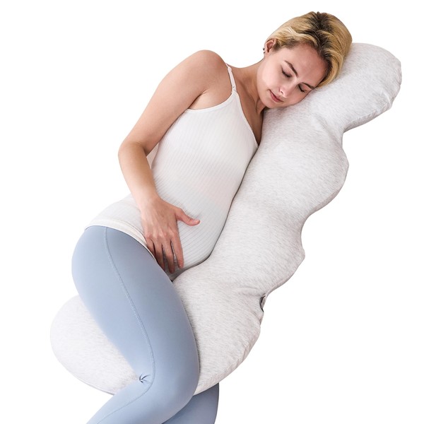 Pregnancy Pillows for Side Sleeping, Big Memory Foam J Shaped