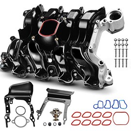 A-Premium Upper Intake Manifold with Thermostat Compatible with Ford Crown Victoria Mustang Thunderbird Town Car Mercury Grand Marquis Cougar 1996-2000 V8 4.6L