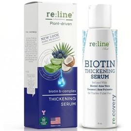 Suero de biotina para el crecimiento del cabello para mujeres y hombres, espesante para el cabello fino, suero para el crecimiento del cabello con bio