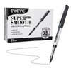 EYEYE 0.5mm Black Rollerball Pens 25 Pack, Extra Fine Point