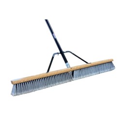 American Select Tubing Pbma36004 Heavy Duty 36" Multi-Surface Push Broom with Silver/Black Handle
