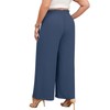 Lastshe Plus Size Pants for Curvy Women High Waist Wide
