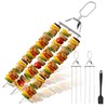3 Way Skewers,17'' Metal Skewers for Grilling, Updated Version 3-Way