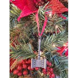 Fandom Emporium World of War Thrall's Doomhammer Ornament Gift Christmas Tree Winter Holiday Fandom Teen Adult Present Fan Pendant Durable