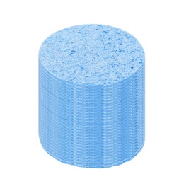 QUARKZMAN Pack of 15 Soldering Sponge 5 cm Round Blue Cleaning Pads Replacement for Cleaning Soldering Iron