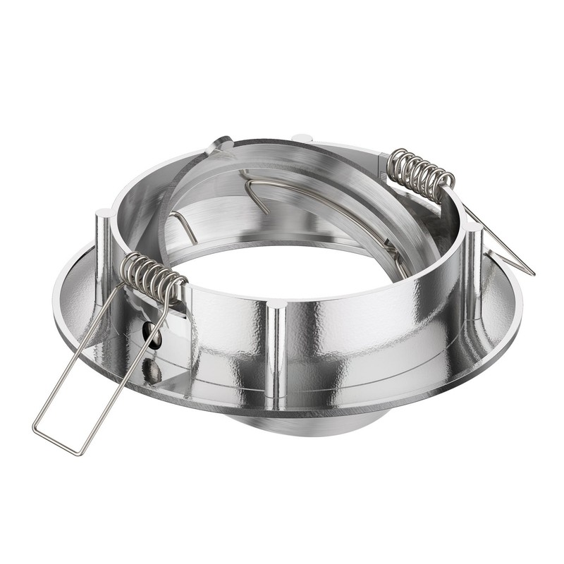 ledscom.de CIRC Ceiling Mounting Frame, Round, Swivelling, Matt Aluminium, Pack