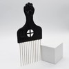 Professional Afro Pick Hair Comb Metal Wide Tooth Hair Cutting