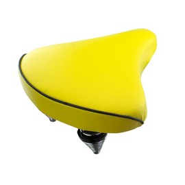 Fenix Cycles Beach Cruiser Vinyl Bike Saddle, (Yellow)