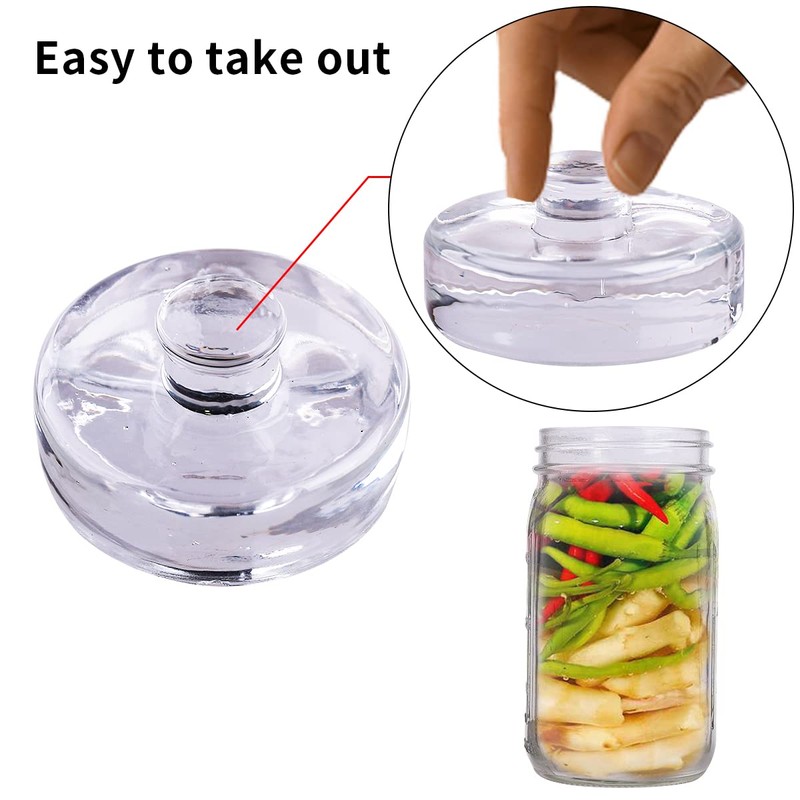 Eleganttime 9 Pack Glass Fermentation Weights with Easy Grip Handle,