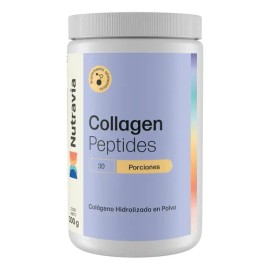 Colágeno Hidrolizado Sin Sabor Nutravia En Polvo 300g No Gluten                                                                                       