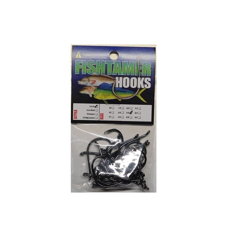 (25pk) Offset Circle Hooks Fish Tamer Pro Pack - Super